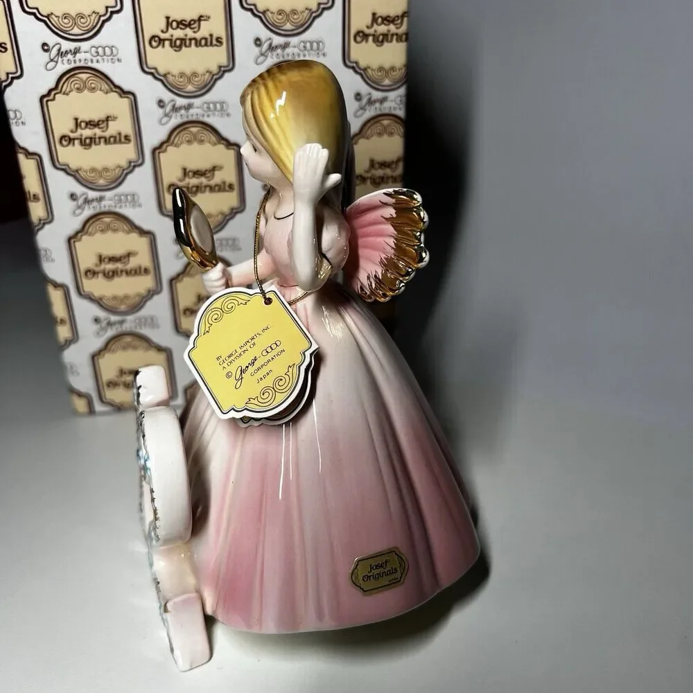 Vintage Josef Originals 12th Birthday Girl Angel Figurine with Box & Tag Vtg